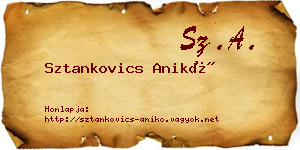 Sztankovics Anikó névjegykártya